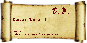 Dusán Marcell névjegykártya